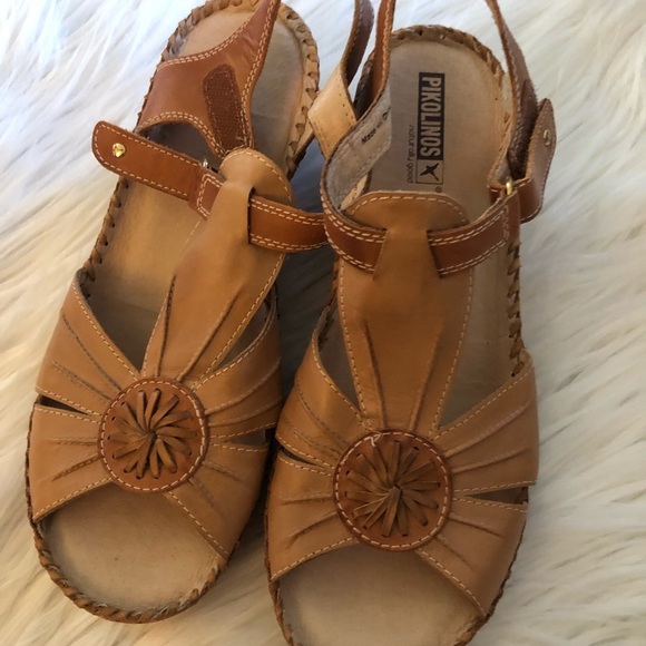 EUC Pikolinos wedge sandles size 10 or 40 - Picture 1 of 7